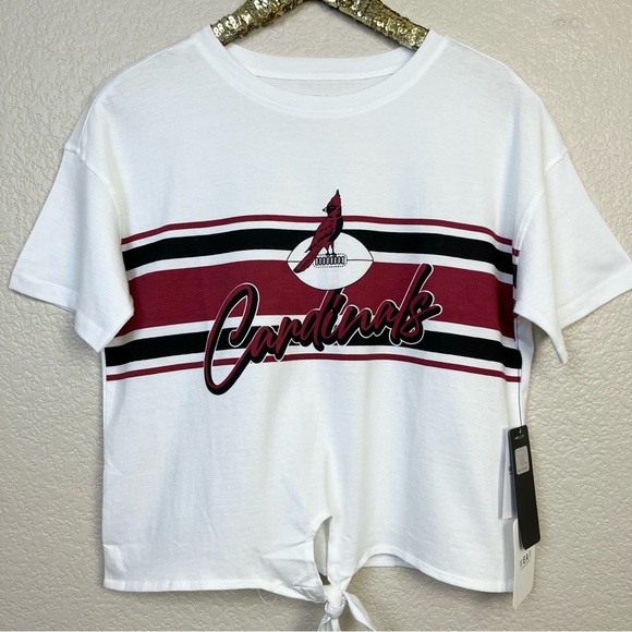 Wear By Erin Andrews • Arizona Cardinals Front Tie Retro Shirt - Picture 4 of 10